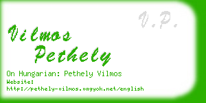 vilmos pethely business card